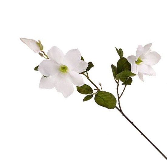 Artificial Magnolias Branch White 85cm Artificial Flowers